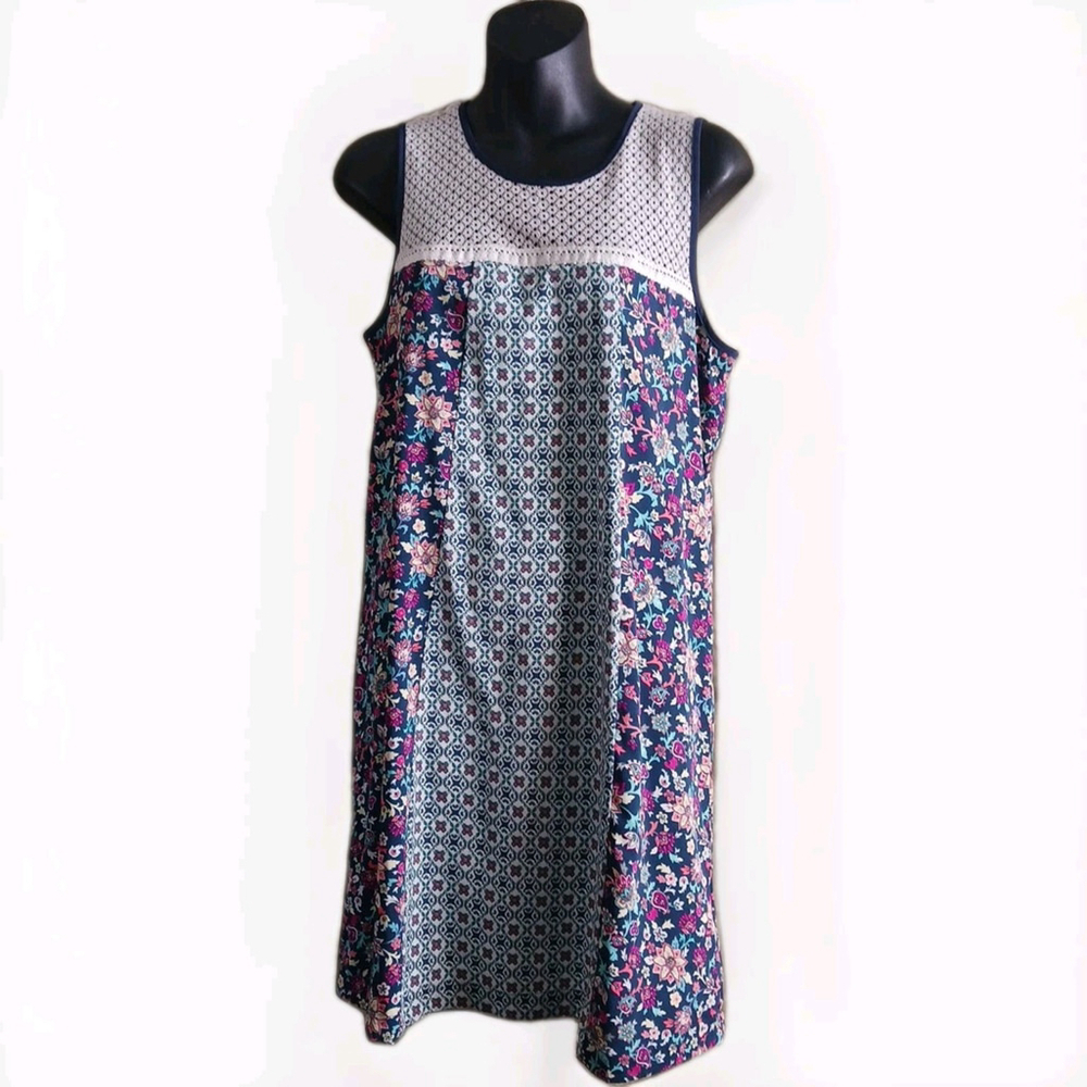 Vintage Xhilaration Floral Lace Sleeveless Boho Dress Medium